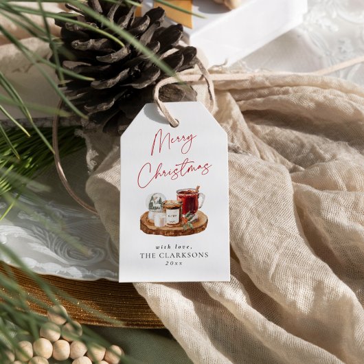 Gemütliche Weihnachtsfeiertage Geschenkanhänger