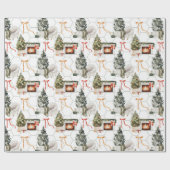 Gemütliche Weihnachtsfeiertage Geschenkpapier (Flach)