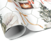 Gemütliche Weihnachtsfeiertage Geschenkpapier (Rolleneckpunkt)