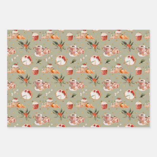 Gemütliche Weihnachtsfeiertage Geschenkpapier Set (Vorderseite 2)