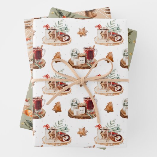 Gemütliche Weihnachtsfeiertage Geschenkpapier Set (Beispiel)