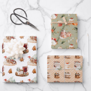 Gemütliche Weihnachtsfeiertage Geschenkpapier Set