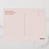 Gemütliche Weihnachtsfeiertage mit Foto Folien Feiertagspostkarte (Rückseite)