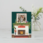 Gemütliche Weihnachtsfeiertage mit Foto Folien Feiertagspostkarte (Stehend vorne)