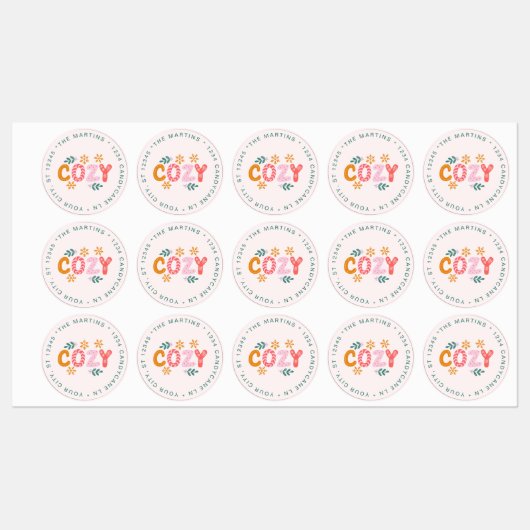 Gemütliche Weihnachtsfeiertage-Rücksendeadresse Etiketten (Blatt)