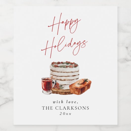 Gemütliche Weihnachtsfeiertage Weinetikett (Einzelnes Label)