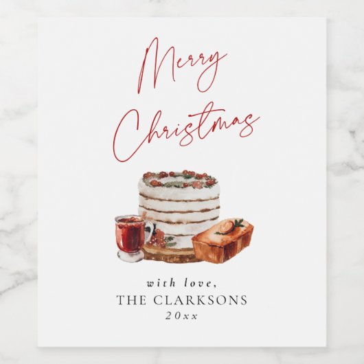 Gemütliche Weihnachtsfeiertage Weinetikett (Einzelnes Label)