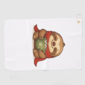 Gemütliche Weihnachtsfeige mit heißer Schokolade - Golfhandtuch (Horizontal)