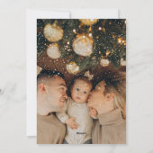 Gemütliche Weihnachtsfotos Feiertagskarte (Rückseite)