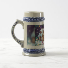 Gemütliche Weihnachtsgrüße Bierglas