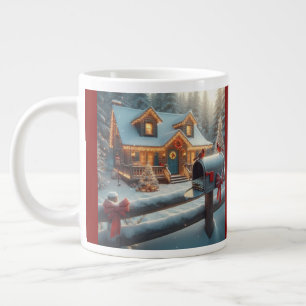 Gemütliche Weihnachtshütte Winter Wonderland Jumbo-Tasse
