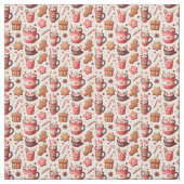 Gemütliche Weihnachtskakao- und Lebkuchenmuster Stoff (Muster)