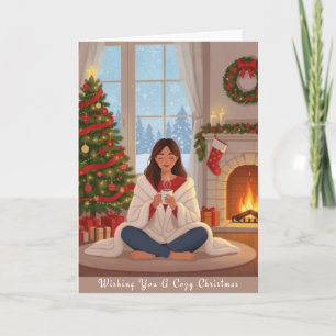 Gemütliche Weihnachtskarte Feiertagskarte