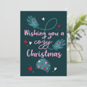 gemütliche Weihnachtskarte Feiertagskarte (Stehend Vorderseite)