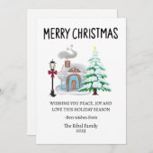 Gemütliche Weihnachtskarte Feiertagskarte (Vorne/Hinten)