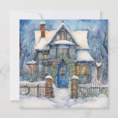 Gemütliche Weihnachtskarte Feiertagskarte (Vorderseite)