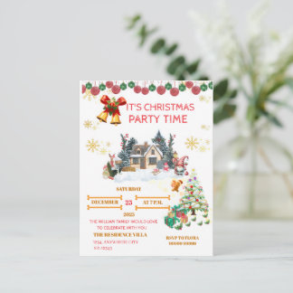 Gemütliche Weihnachtskarte mit Santa Feiertagspostkarte
