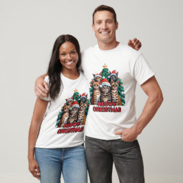 Gemütliche Weihnachtskatzen T-Shirt