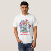 Gemütliche Weihnachtskatzen T-Shirt (Vorne ganz)