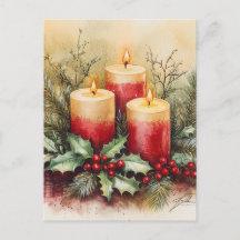 Gemütliche Weihnachtskerzen