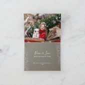 Gemütliche Weihnachtslandschaft geflochtenes Foto Feiertagskarte (Innenseite)