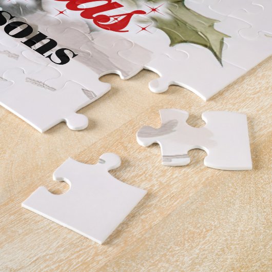 Gemütliche Weihnachtslandschaft in Aquarellfarben Puzzle (Seite)