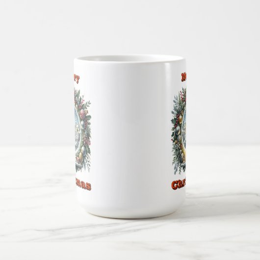 Gemütliche Weihnachtslandschaft Kaffeetasse (Mittel)
