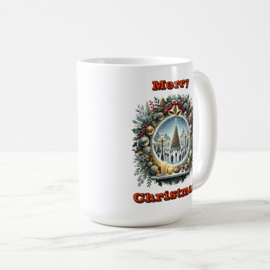 Gemütliche Weihnachtslandschaft Kaffeetasse (VorderseiteRechts)
