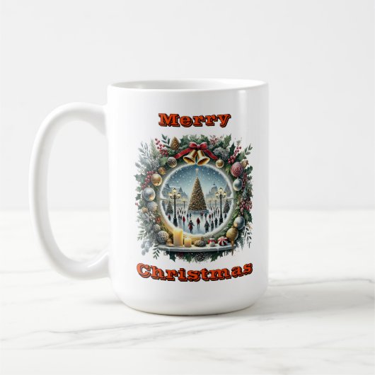 Gemütliche Weihnachtslandschaft Kaffeetasse (Links)