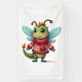 Gemütliche Weihnachtslibelle Banner (Vertikal)