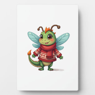 Gemütliche Weihnachtslibelle Fotoplatte