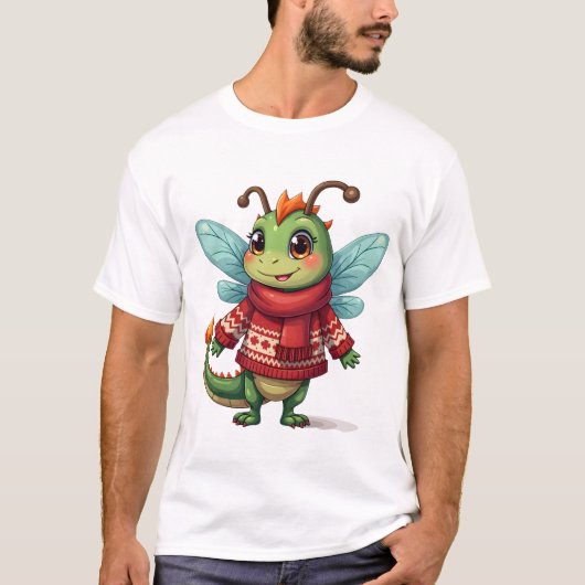 Gemütliche Weihnachtslibelle T-Shirt (Vorderseite)