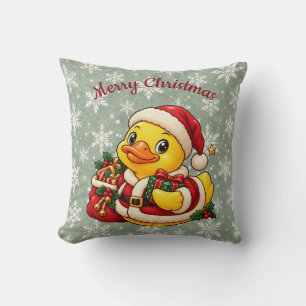 Gemütliche Weihnachtsmann-Gummiente Weihnachtsgesc Kissen