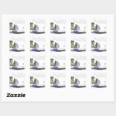 Gemütliche Weihnachtsnacht im Dorf Quadratischer Aufkleber (Blatt)