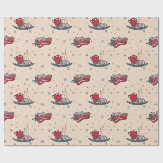 Gemütliche Weihnachtspapiere Geschenkpapier (Flach)