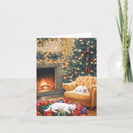 gemütliche Weihnachtsringe Feiertagskarte