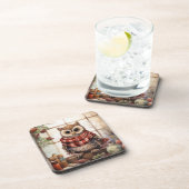 Gemütliche Weihnachtsschale Herzerwärmung Winter N Getränkeuntersetzer (Rechte Seite)