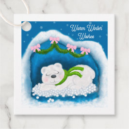 Gemütliche Weihnachtsschlafen Polar Bären Höhle Ge Geschenkanhänger