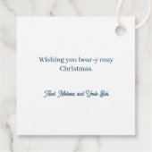 Gemütliche Weihnachtsschlafen Polar Bären Höhle Ge Geschenkanhänger (Rückseite)