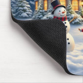 Gemütliche Weihnachtsschnee-Szene-Kunst Mousepad (Ecke)