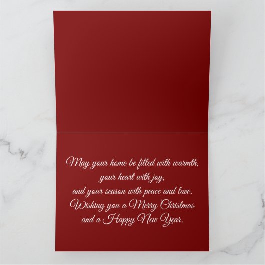 Gemütliche Weihnachtsschneeglobe-Hütte-Szene Karte (Innenseite)