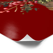 Gemütliche Weihnachtsschneeglobe-Hütte-Szene Poster (Ecke)