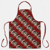 Gemütliche Weihnachtsschneeglobe-Hütte-Szene Schürze (Vorderseite)