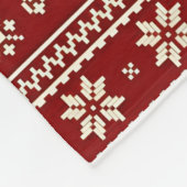 Gemütliche Weihnachtsstrickdecke Fleecedecke (Ecke)