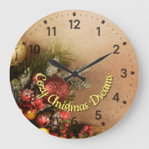 Gemütliche Weihnachtsträume Wanduhr | Weihnachtsde