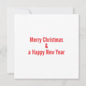 Gemütliche Weihnachtswünsche Dankeskarte (Rückseite)