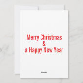Gemütliche Weihnachtswünsche Feiertagskarte (Rückseite)