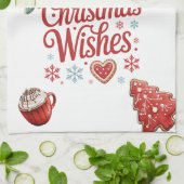 Gemütliche Weihnachtswünsche Küchentuch (Gefaltet)