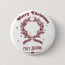 Gemütliche Weihnachtszeit im Vintage-Stil Button