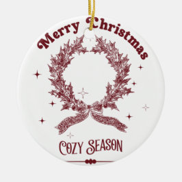 Gemütliche Weihnachtszeit im Vintage-Stil Keramik Ornament